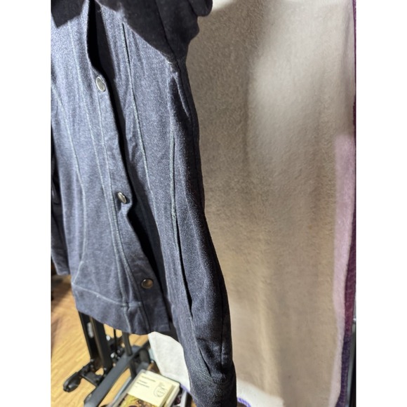 Free Country Denim Blue Snap Collar Jacket Button Front Pockets Textured - Picture 10 of 16